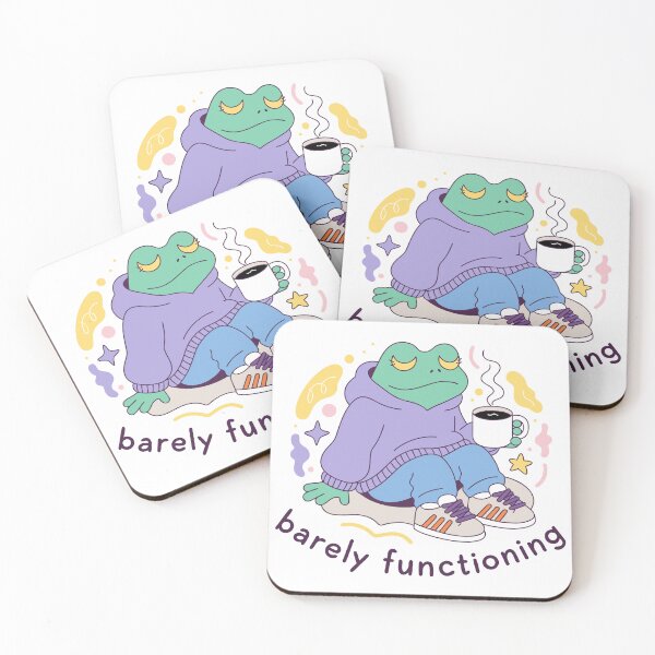 Item preview, Cute Frog Holding Coffee Cozy Hoodie Sticker designed and sold by inkfusionhub99.