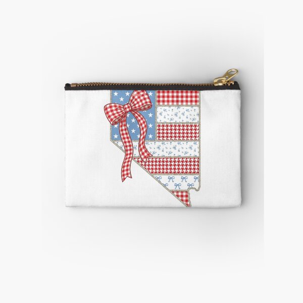 Item preview, Cute Patriotic Nevada Map with Red Gingham Bow designed and sold by Paper Drip.