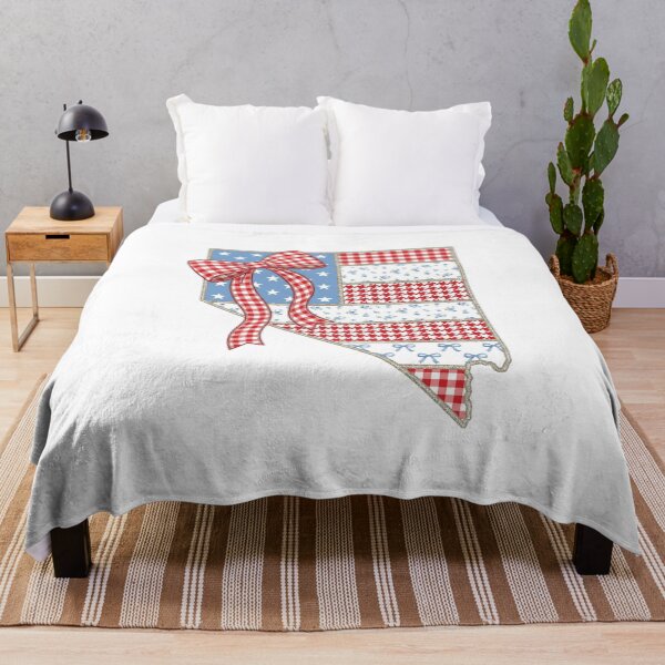 Item preview, Cute Patriotic Nevada Map with Red Gingham Bow designed and sold by Paper Drip.