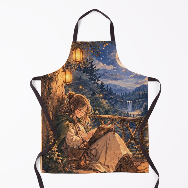 Item preview, Moonlit Reading in the Enchanted Forest designed and sold by nuriart.