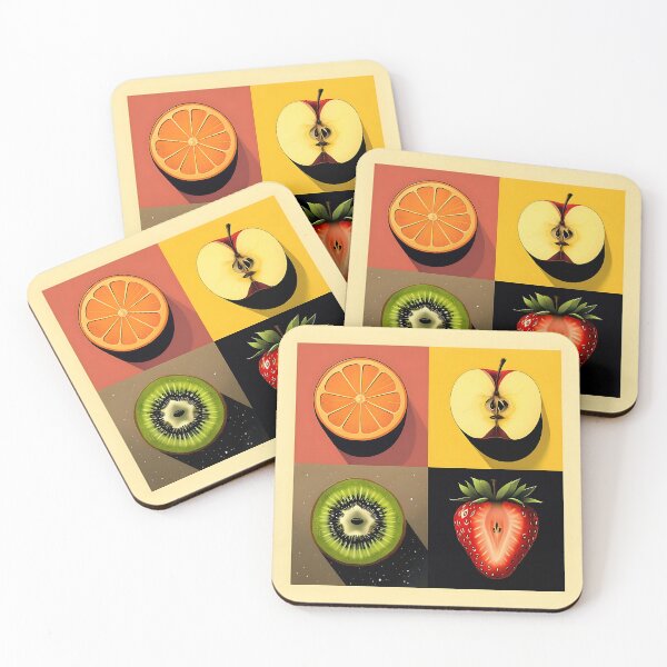 Item preview, Modern Fruit Pop Art Slice - Vibrant Kitchen Wall Art designed and sold by UniqueDesign751.