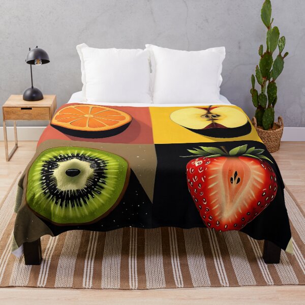 Item preview, Modern Fruit Pop Art Slice - Vibrant Kitchen Wall Art designed and sold by UniqueDesign751.