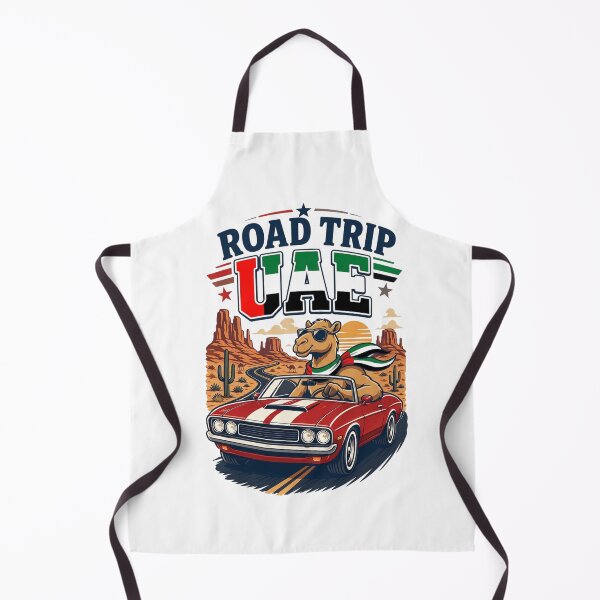Item preview, Road Trip UAE - Funny Camel Driving Muscle Car in Desert Illustration designed and sold by thazinart.