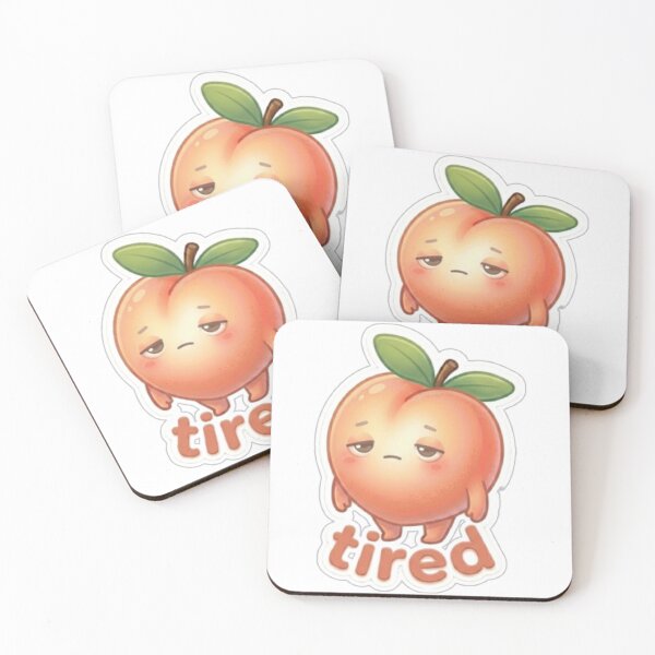 Item preview, Mood Core Peach Pack — Soft Daily Emotion Stickers (tired) designed and sold by Dakochaaan.
