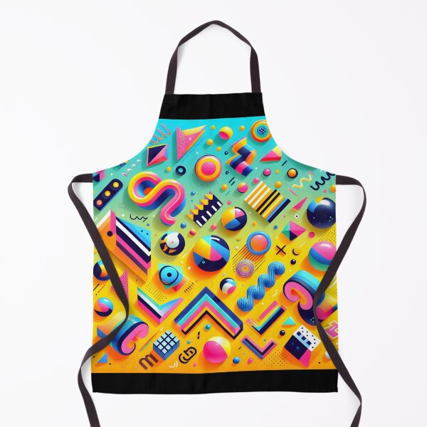 Item preview, Retro Neon 3D Memphis Geometric Abstract Art designed and sold by Sybille-Yates.