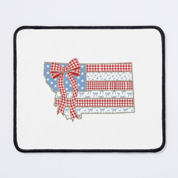 Item preview, Cute Patriotic Montana Map with Red Gingham Bow designed and sold by Paper Drip.