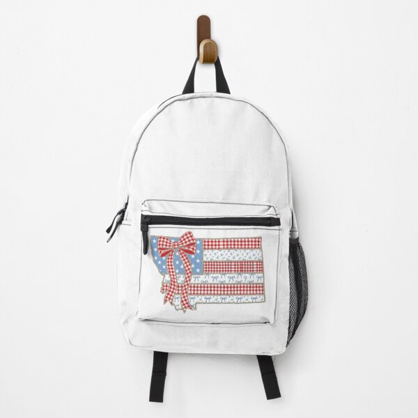 Item preview, Cute Patriotic Montana Map with Red Gingham Bow designed and sold by Paper Drip.