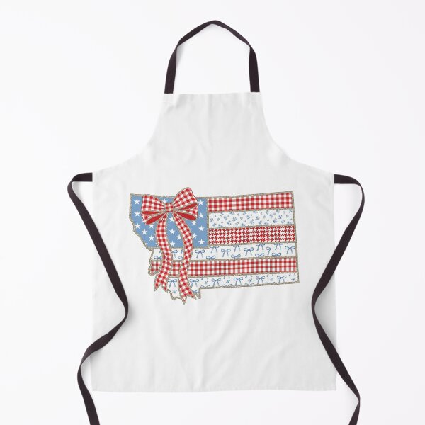 Item preview, Cute Patriotic Montana Map with Red Gingham Bow designed and sold by Paper Drip.