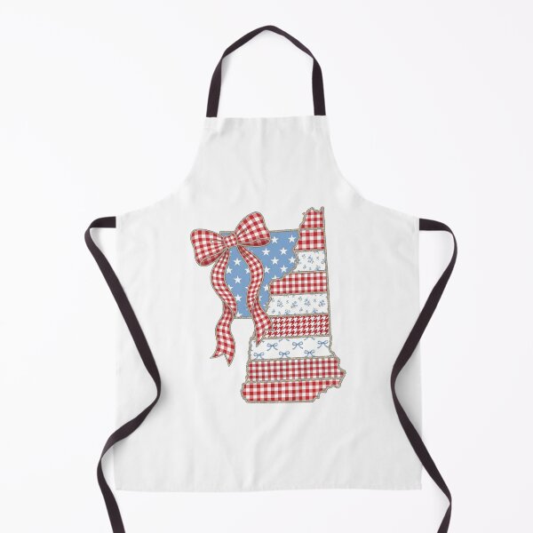 Item preview, Cute Patriotic New Hampshire Map with Red Gingham Bow designed and sold by Paper Drip.