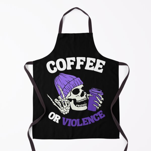 Item preview, coffee or violence simple classic design designed and sold by OldSkullDesigns.