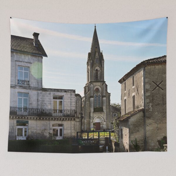 Item preview, Aigre, France, church and pond designed and sold by JonDelorme.