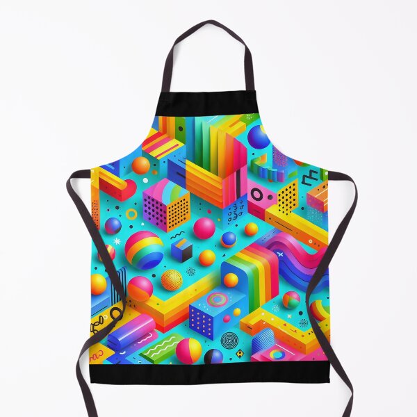 Item preview, Retro Neon 3D Memphis Geometric Abstract Art designed and sold by Sybille-Yates.