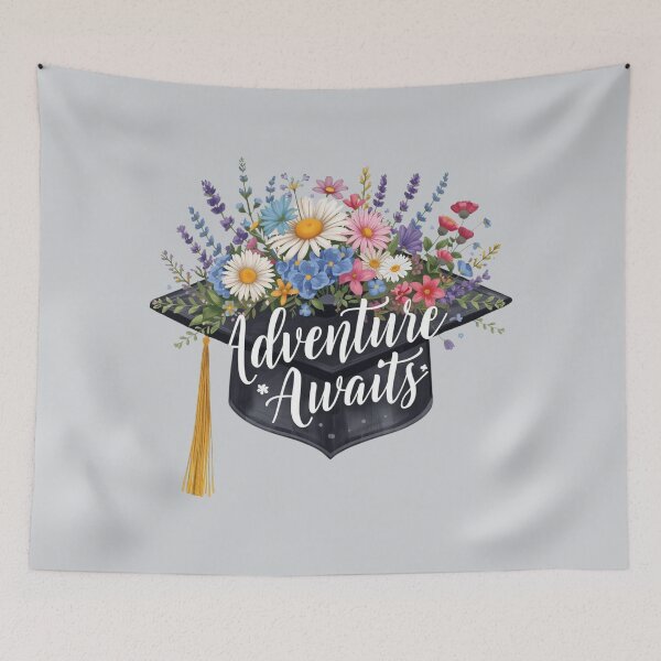 Item preview, Adventure Awaits Grad Cap Art designed and sold by Zakrytos ★★★★★.