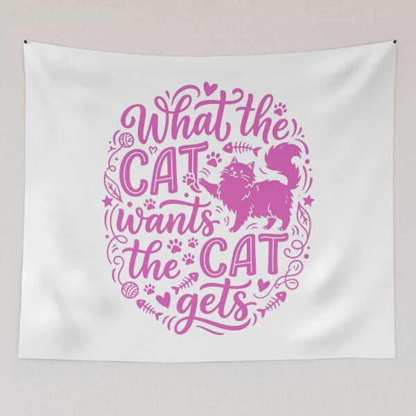 Item preview, What the Cat Wants Cat Gets Funny Cat Owner designed and sold by AntiqueImages.