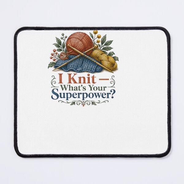 Item preview, I Knit Whats Your Superpower Vintage Knitter Gift designed and sold by BinAlgoPix.