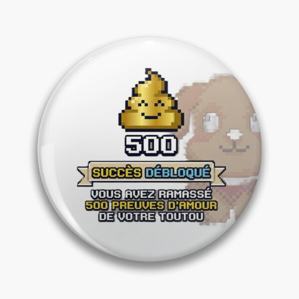 Item preview, Achievement Unlocked - 500 Poop Picked Up - Pixel Art Dog Owner Gift designed and sold by lvluphammer.