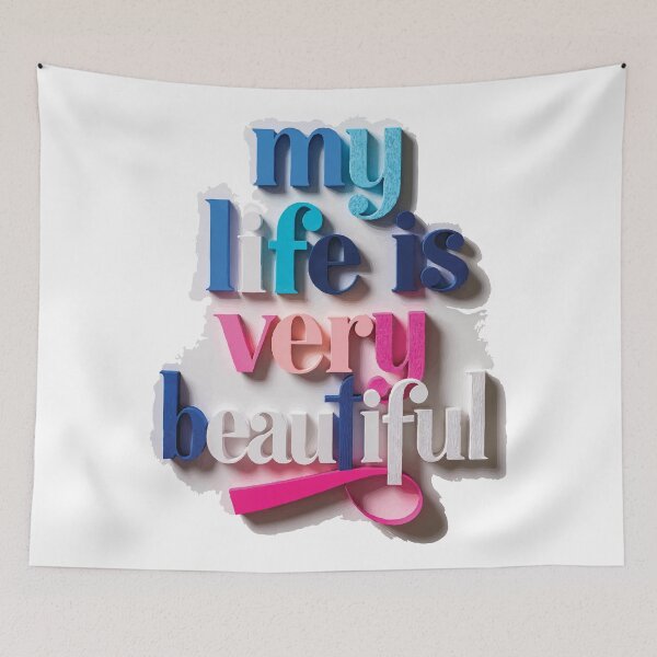 Item preview, my life is very beautiful. T-Shirt Design designed and sold by Faisal  Shah.