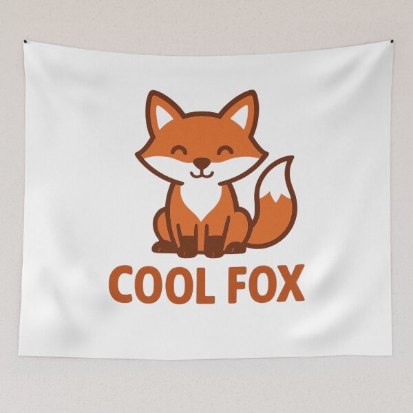 Item preview, Cool Fox Cute Minimal Animal Vector Illustration designed and sold by echoink-studio.