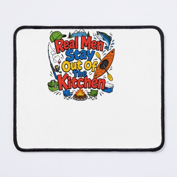 Item preview, Real Men Stay Out Of The Kitchen Funny Pickleball Player designed and sold by BinAlgoPix.