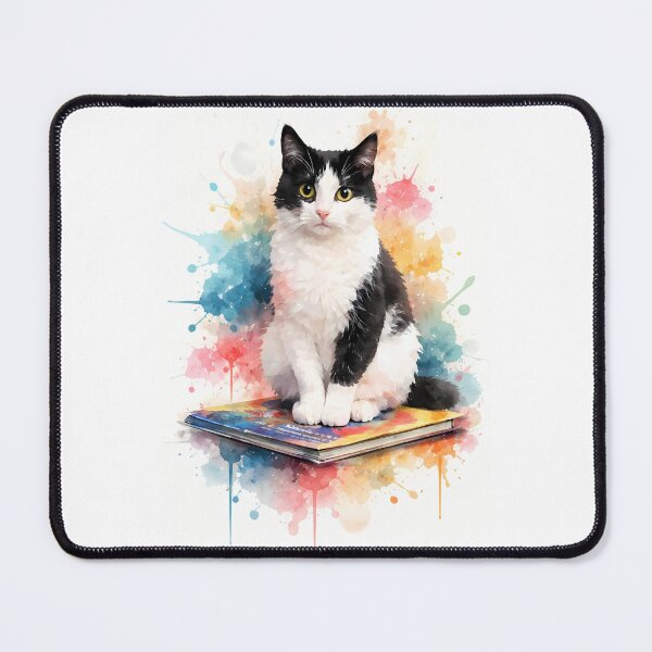 Item preview, Colorful Cat on Book designed and sold by cuprum.