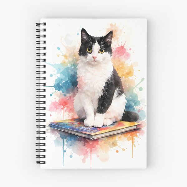 Item preview, Colorful Cat on Book designed and sold by cuprum.