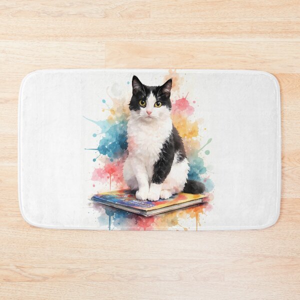 Item preview, Colorful Cat on Book designed and sold by cuprum.