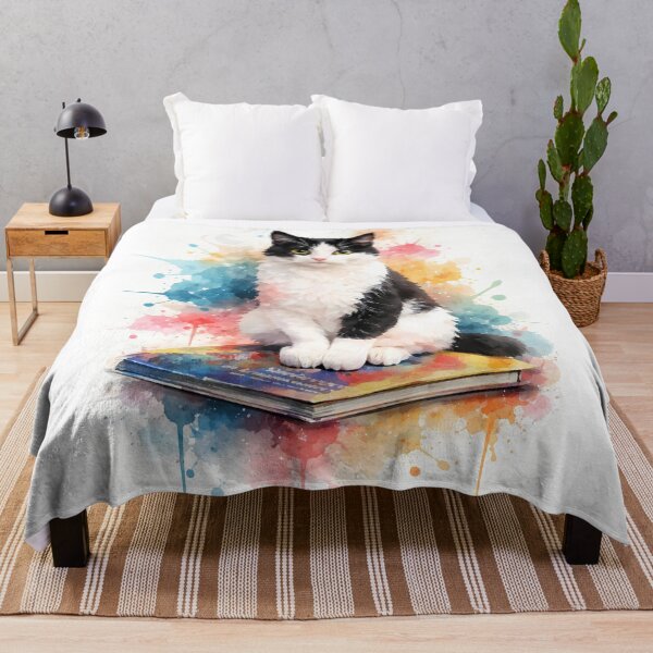 Item preview, Colorful Cat on Book designed and sold by cuprum.