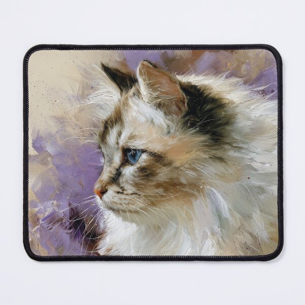 Item preview, Majestic Ragdoll Cat: Ethereal Watercolor Dream in Violet designed and sold by Paolo-Bandal.