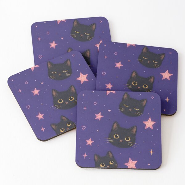 Item preview, Black Cats Celestial Stars iPhone Case | Cute Black Cat Galaxy Phone Case Aesthetic Purple designed and sold by IconicDesignsXd.