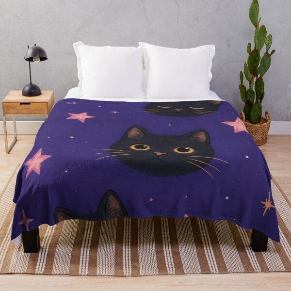 Item preview, Black Cats Celestial Stars iPhone Case | Cute Black Cat Galaxy Phone Case Aesthetic Purple designed and sold by IconicDesignsXd.