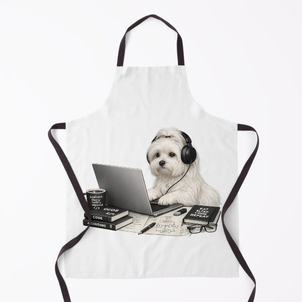 Item preview, Coding Maltese Dog – Realistic Bichon Maltese Programmer designed and sold by YamiSociety.