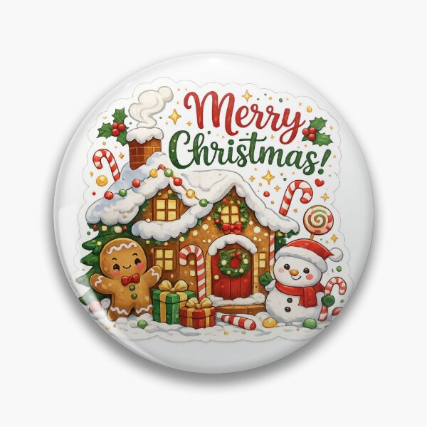 Item preview, Cute Gingerbread House Christmas Sticker Design designed and sold by stickyverselab.