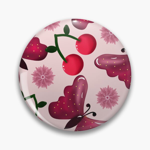 Item preview, Cherry Butterfly Kawaii Seamless Pattern designed and sold by HopeAndHustle.