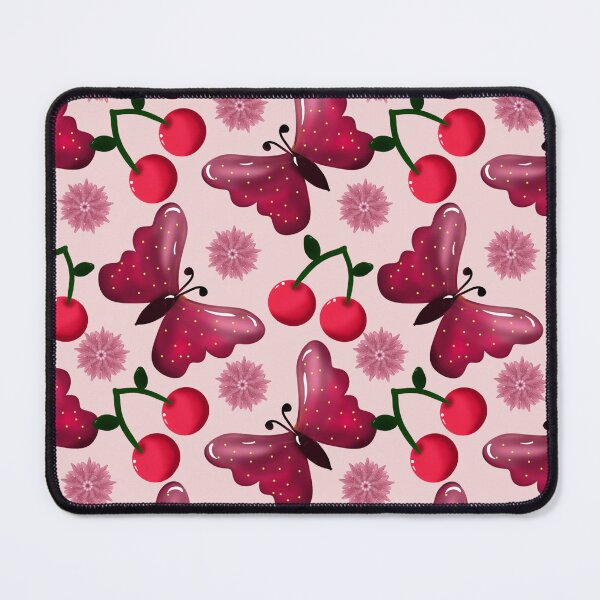 Item preview, Cherry Butterfly Kawaii Seamless Pattern designed and sold by HopeAndHustle.