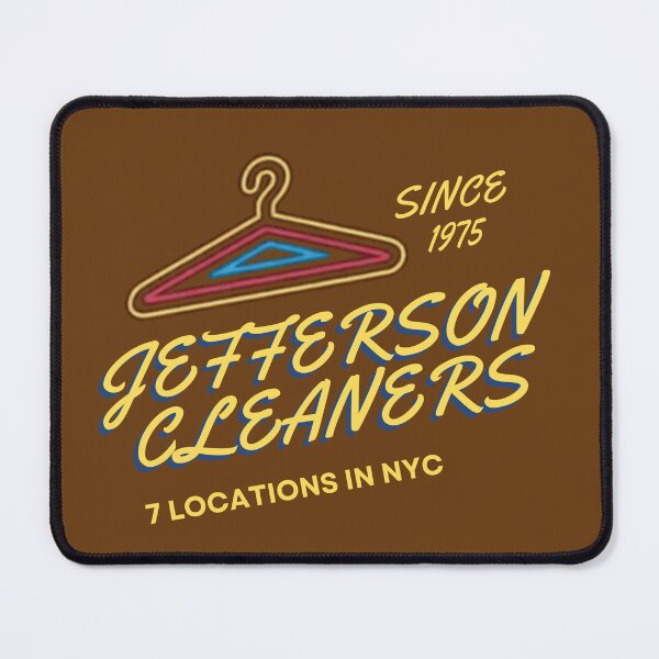 Item preview, Dry cleaning logo with hanger and NYC locations designed and sold by Rue Market.
