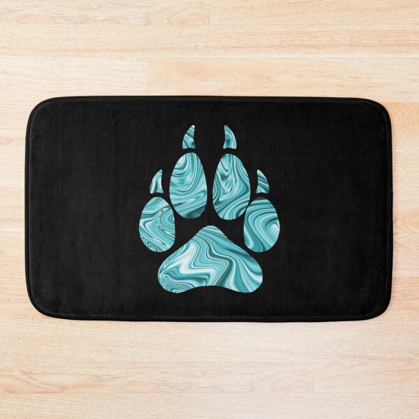 Item preview, Blue Liquid Marble Wolf Paw  designed and sold by geraldineMS.