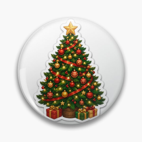 Item preview, Elegant Christmas Tree Sticker Design designed and sold by stickyverselab.