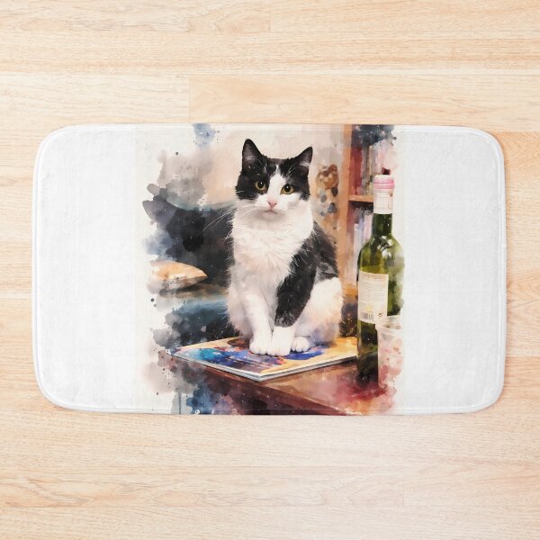 Item preview, Cat on a Table with Wine designed and sold by cuprum.