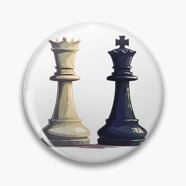 Item preview, Chess King and Queen Strategy Illustration Minimalist Game Art designed and sold by DesignArtist.ia.