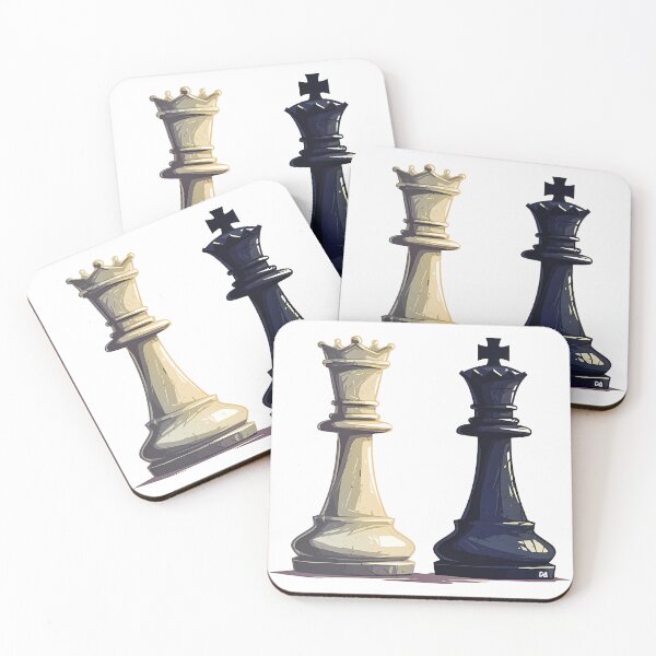 Item preview, Chess King and Queen Strategy Illustration Minimalist Game Art designed and sold by DesignArtist.ia.