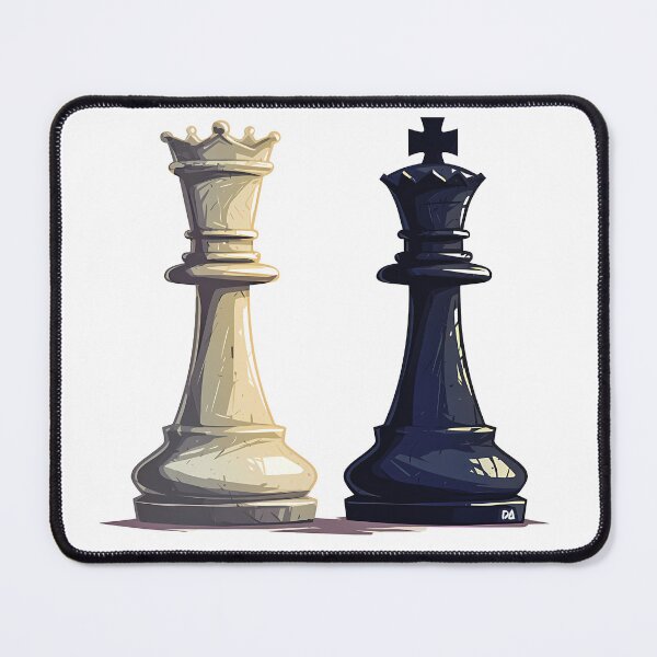Item preview, Chess King and Queen Strategy Illustration Minimalist Game Art designed and sold by DesignArtist.ia.