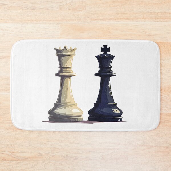 Item preview, Chess King and Queen Strategy Illustration Minimalist Game Art designed and sold by DesignArtist.ia.
