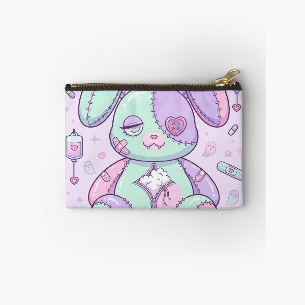 Item preview, Pastel Creepy Bunny Plush Kawaii Goth Toy Art designed and sold by HeyChickasClubX.