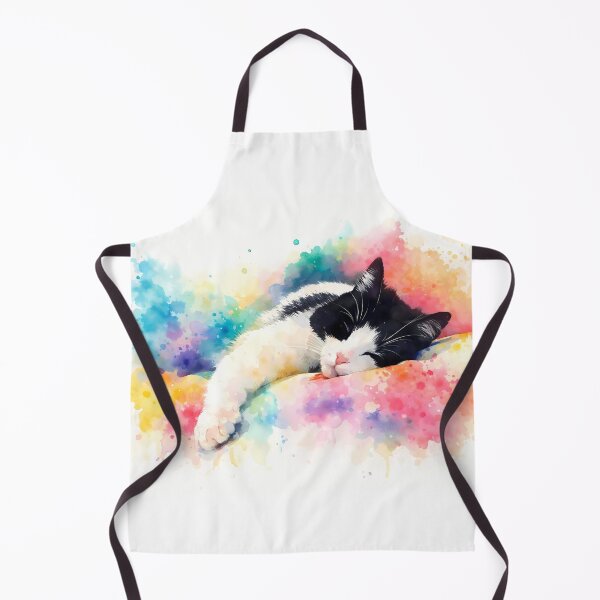 Item preview, Cat Sleeping in Colorful Splashes designed and sold by cuprum.