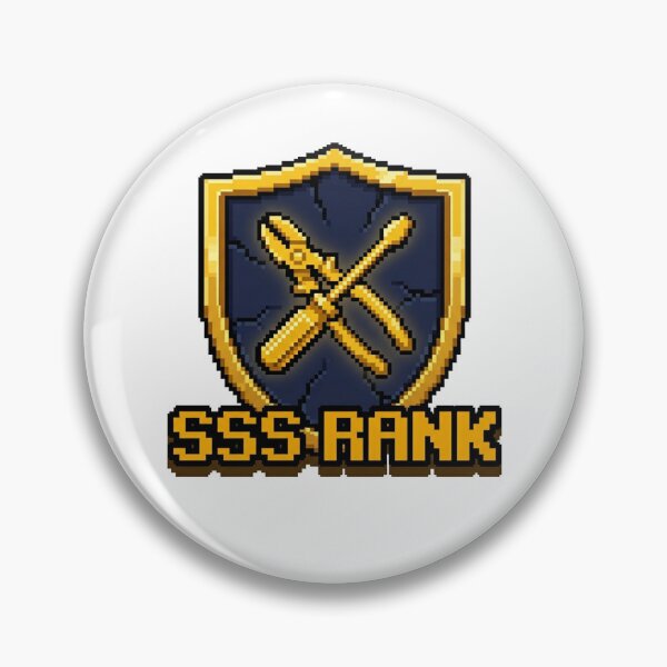 Item preview, SSS Rank electrician Badge - Pixel Art Construction Gaming Logo - Builder Gift designed and sold by lvluphammer.