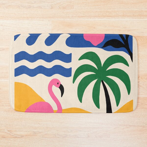 Item preview, Modern Tropical Flamingo - Abstract Pink Hibiscus Coastal Art designed and sold by AliAltinelArt.