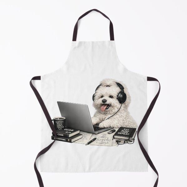 Item preview, Funny Coding Bolognese Dog – Realistic Programmer Puppy designed and sold by YamiSociety.