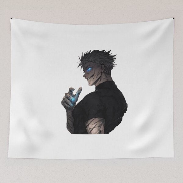 Item preview, Blue Flame Anime Villain Manga Design designed and sold by nyxium-art.