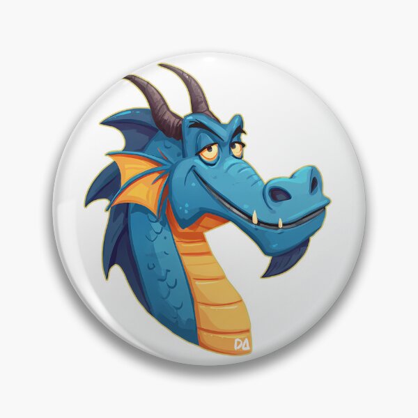Item preview, Cool Blue Dragon Mascot Funny Mythical Creature Cartoon Design designed and sold by DesignArtist.ia.