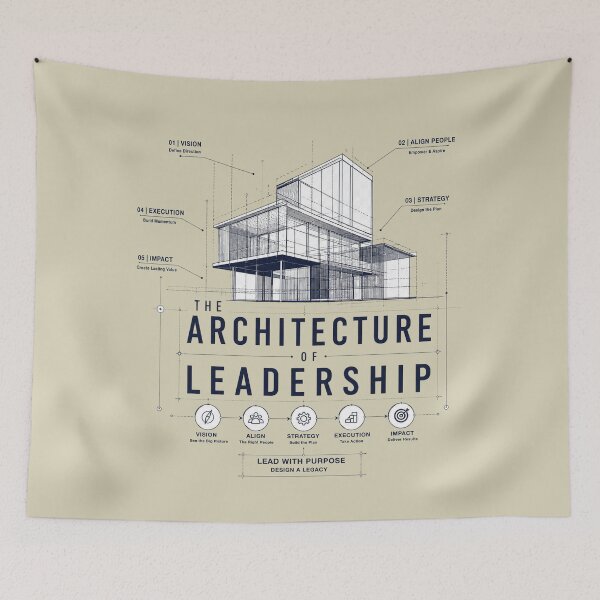 Item preview, The Architecture of Leadership Blueprint Minimal Business Strategy T-Shirt designed and sold by warlistop.